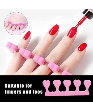 50pcs Soft Foam Toe Separators & Finger Dividers - Pink | Nail Art Manicure Pedicure Tools - Buy Online on SooperMarket.com