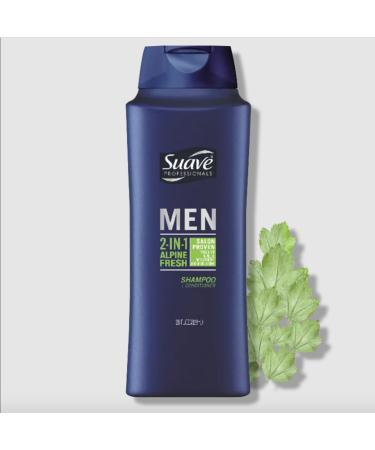 Suave Men Alpine Fresh 2 in 1 Shampoo and Conditioner 28 oz