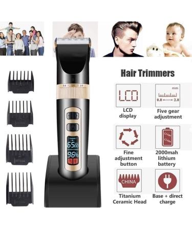 Professional Hair Clippers for Men - Cordless Electric Hair Cutting Kit with LED Display | Best Hair Trimmer for Barbers  - Buy Online on SooperMarket.com