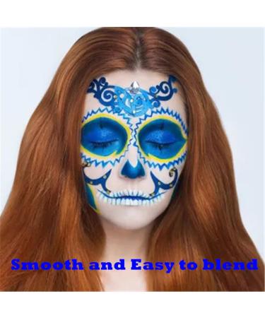 Go Ho Blue Cream Face Body Paint - Water-Based Makeup Kit for Kids Parties, Cosplay, Halloween - 2.37oz - Buy Online on SooperMarket.com