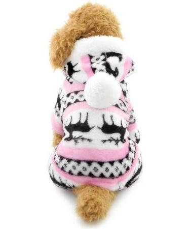 Shop Ranphy Soft Velvet Reindeer Hoodie for Small Dogs & Cats - Cozy Jumpsuit for Puppies (30cm Back 42cm Chest) - Unisex Pet Clothing - Buy Online on SooperMarket.com