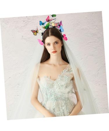 Gogogmee Hair Accessories Bride Headband Wedding Hairband Bride Hair Clip Butterfly Headband Birthday Headband Turbins for Ladies Head Hoop Cosplay Hairpin Hair Bands Creative Headwrap - Buy Online on SooperMarket.com