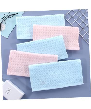4pcs FRCOLOR Cotton Towel Set | Absorbent Makeup Remover & Facial Washcloths | Bathroom & Bath Supply Accessory | Baby Scarf | Blue - Buy Online on SooperMarket.com