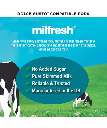 Milfresh Skinny Milk Pods - Dolce Gusto Compatible 48 Skimmed Milk Pods - Buy Online on SooperMarket.com