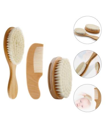KALLORY Goat Healthcare Soft Hair Wood Bristles Comb - Children's Body Care Kit for Exfoliating and Massage - Buy Online on SooperMarket.com