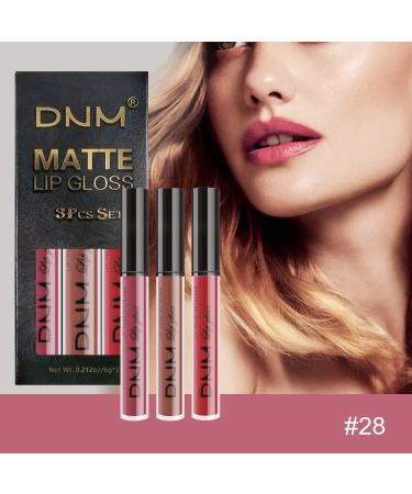 3Pcs Matte Ruby Red & Light Red Liquid Lipstick Set | Long Lasting & Waterproof Lip Gloss Gift | Matt Lipstick for Women - Set10 - Buy Online on SooperMarket.com