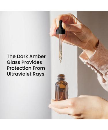 Amber Glass Dropper Bottles 1oz - Pack of 12 for Essential Oils and Serum - Buy Online on SooperMarket.com