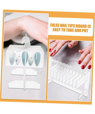 HAPINARY 2 Sets Nail Display Board Durable Nail Tips Holder Acrylic Display Holder Decorative Nail Art Tip Boards Manicure Supplies Nail Tips Display Holder Nail Art Display Supplies - Buy Online on SooperMarket.com
