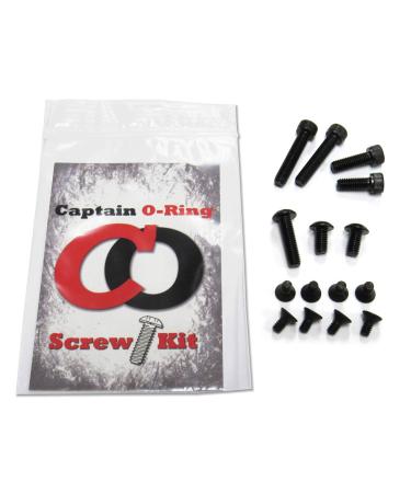 Captain O-Ring Ego 9-11, Etek 3-5, Etha, LV1/LVR, CS1/CSR, GEO 1-3.5, GTEK, GTEK 160R Blackout Screw kit