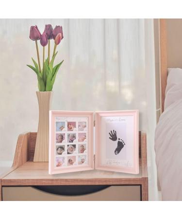 Mikytoper Baby Hand and Footprint Kit - Reusable Ink, Framed Photo Frame in Foldable Pink Design - Buy Online on SooperMarket.com