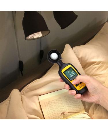Digital Light Meter with Ambient Temperature Measurer - Up to 200,000 Lux - 4 Digit Color LCD Screen - Buy Online on SooperMarket.com