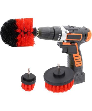3pcs 3 Colors Drill Brush Replacement Power Scrubber Brush Electric Drill Kit for Bathroom Surfaces Tub Kitchen Shower and Sinks (Red) - Buy Online on SooperMarket.com