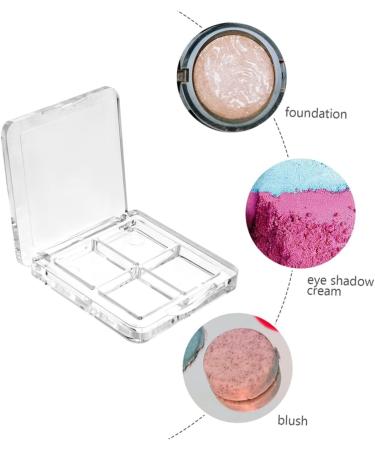 Gogogmee 10pcs Boxes Eye Shadow Box Highlighter Makeup Eyeshadow 4 Grid Foundation Blush Empty Make up Sample - Buy Online on SooperMarket.com
