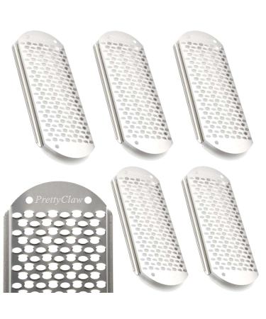 PrettyClaw Callus Remover Foot File Pedicure File Callus Tool Corn Remover Removes Dead Skin Foot Skin File Rasp Callus Shaver Heel Scraper for Feet - 6 Pack Blades (Silver Big Hole) Big Hole 6.0