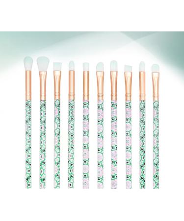 Housoutil 10pcs Green Supplies Hair Handle Beauty Eye Plastic Care Eyeshadow Cosmetic Makeup - Buy Online on SooperMarket.com