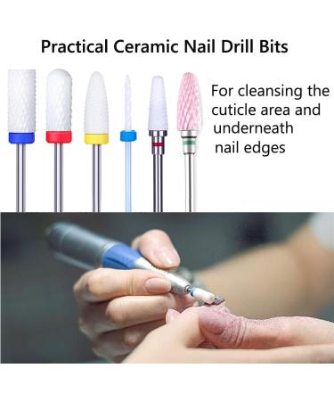 YHTSPORT 11 Pcs Tungsten Carbide/Ceramic Nail Drill Bits - 3/32 Cuticle Drill Bit for Acrylic Gel Removal - Electric Nail Files Accessories - Buy Online on SooperMarket.com