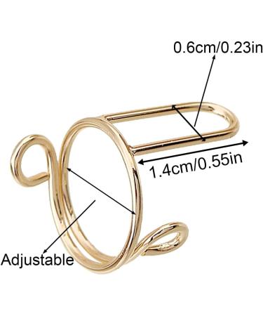 10 Nail Rings Adjustable Detachable Fingernail Rings Reusable Metal Nail Ring Set For False Nail Removable Nail Art Decoration Women Nails Jewelry Fingertip Decorations For Wearing Manicure Nails Gold - Buy Online on SooperMarket.com