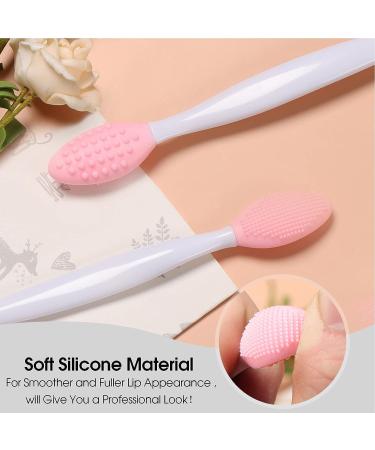 Silicone Lip Scrub Brush | Exfoliating Double-Sided Lip Scrubber Tool | Smoother & Fuller Lips | 3 Colors, 3 PCS - Buy Online on SooperMarket.com