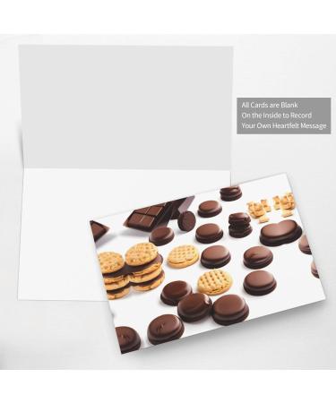 Cookies Food Chocolate Chip Biscuits Pearl Paper Greeting Card - Double-Sided Pearl Effect with Suitable for Various Occasions Cookies Food Chocolate Chip Biscuits One Size - Buy Online on SooperMarket.com
