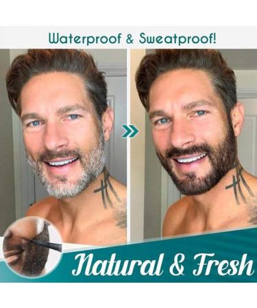 QUR 2pcs Beard Pen & Brush Set | Mustache Dyeing & Shaping Tools | Beard Enhancer in Black - International Shipping Available - Buy Online on SooperMarket.com