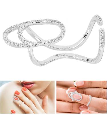 Fingernail Opening Rings Nail Decoration Finger Tip Rings Adjustable Fashionable Fingernail Jewelry Decorations Fingernail Protective Fingernail Opening Ring BandsRings(3048 Platinum) - Buy Online on SooperMarket.com