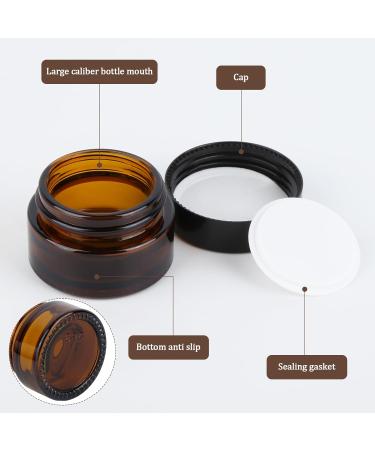 15 Stk 20ml Amber Glass Cream Cans Empty Canisters for Easy Filling | International Shipping Available - Buy Online on SooperMarket.com
