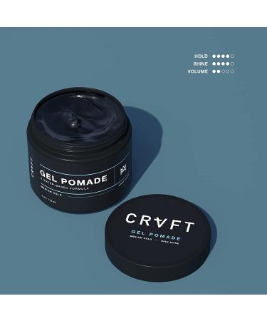 CRVFT Gel Pomade 4oz | High Shine/Medium Hold | Water Based/Water Soluble | Ideal For Short/Medium Thick Hair | Stylist Approved Scent | Men's Styling Product - Buy Online on SooperMarket.com