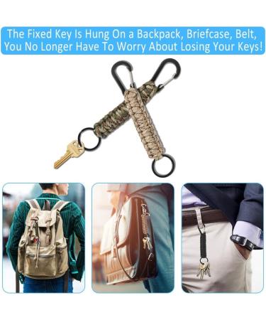 5-Piece Paracord Key Rings with Carabiner Hook | Ideal for Cycling Mountaineering Camping & Outdoor Activities - Buy Online on SooperMarket.com