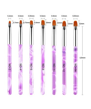 Professional 7-Part Nail Art Brush Set with Nail Shaver - Perfect for Gel & Acrylic Nail Designs - Buy Online on SooperMarket.com