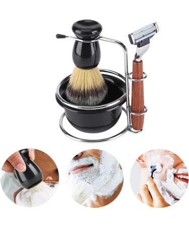 Garosa 4-in-1 Stainless Steel Shaving Kit | Professional Wet Shaving Set for Men | Beard Razor Brush & Bowl Included - Buy Online on SooperMarket.com