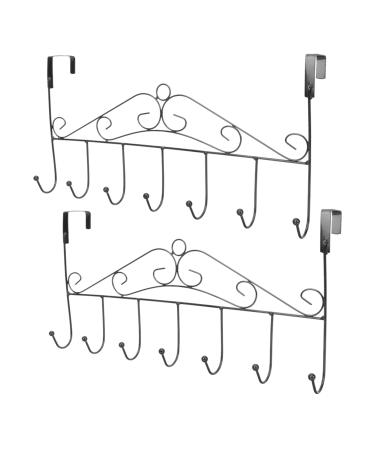 NAMOARLY 2pcs Door Hook Wall Mount Clothes Rack Door Coat Hanger Over Door Coat Hook Hat Rack Door Back