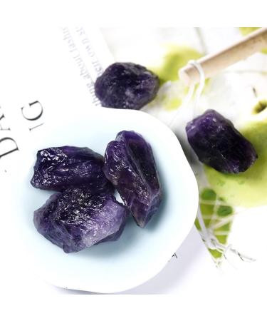 for 50g/Bag Natural Amethyst Raw Crystal deep Purple Rough SpecimenCrystal Quartz Stones and Minerals Fish Tank Stone Component - Buy Online on SooperMarket.com