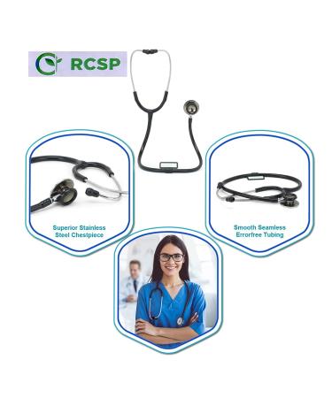 Stethoscope for Doctors & Medical Students | Comfortable Aluminum Chest Piece Flexible Latex-Free Tube Soft Ear Knobs - Micro Brown (Black - Buy Online on SooperMarket.com