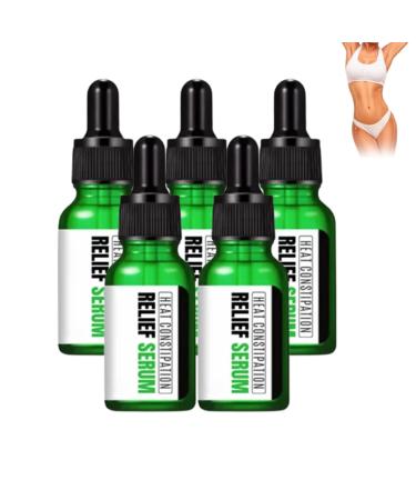 KnjoFly CLOTOX Heat Constipation Relief Serum Healthy Digestion Relief Serum Promotes Constipation Bloating and Gas Relief (5 Pcs)