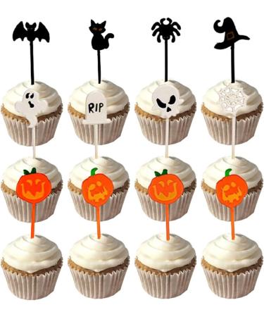 Halloween Cupcake Toppers Set of 10 Cake Decorating Toothbrush Ornaments for Home Birthday Holiday Gift Supplies Halloween Cupcake Toppers Plastic 10 Halloween - Buy Online on SooperMarket.com
