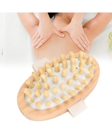 Natural Wooden Massage Brush for Body & Scalp - Exfoliating Body Wash & Hair Care Essentials - Buy Online on SooperMarket.com