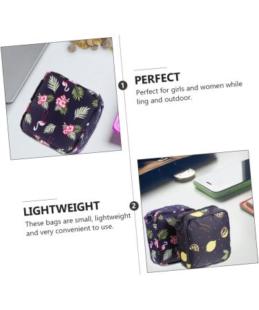 HAPINARY 4pcs Sanitary Napkin Storage Bags Set - Portable Makeup & Period Starter Pouch for Women - Canvas Navy Travel Pouches - Buy Online on SooperMarket.com
