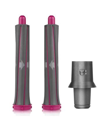 1 Pair of 1.2 Inch/30MM Long Curling Barrels for Dyson Airwrap Styler Hair Dryer Attachments Curling Hair Tool with Adapter for Dyson Hair Dryer Converting into Curling Iron Styler