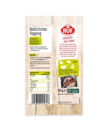 Natural Nut Topping with Pistachios & Hazelnuts | Gluten-Free & Vegan | No Artificial Additives | 30g (Pack of 3) - Perfect for Porridge & Muesli - Buy Online on SooperMarket.com