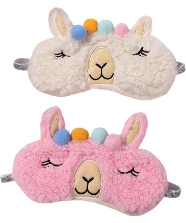 Gatuida 4 Pcs Sherpa Fleece Eye Masks | Cozy Sleep Masks for Adults & Kids | Travel Blindfolds & Eye Patches - Buy Online on SooperMarket.com