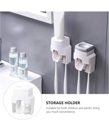 Elzey Wall-Mounted Electric Toothbrush Holder - Multi-Purpose Stand for Toothbrushes & Toothpaste - White | International Shipping Available - Buy Online on SooperMarket.com