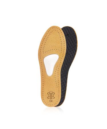 Orthopedic leather inlays good for Morton's neuralgia and forefoot pain with cross-arched support and upholstery for women and men Kaps Allevia 36