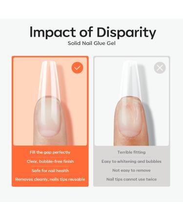 Modelones Solid Nail Glue Gel - Long-Lasting Strong Adhesion for Press On & Acrylic Nails | 30g DIY Nail Art UV Light Cured - Buy Online on SooperMarket.com