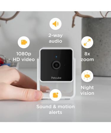 Petcube Cam Indoor Wi-Fi Pet and Security Camera with Phone App  Pet Monitor with 2-Way Audio and Video  Night Vision  1080p HD Video and Smart Alerts for Ultimate Home Security 1 camera - Buy Online on SooperMarket.com