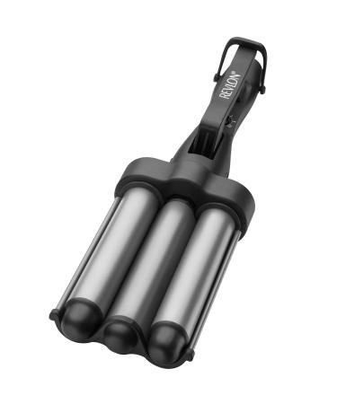REVLON 3 Barrel Jumbo Hair Waver | Long-Lasting, Natural Looking Waves, (Grey)