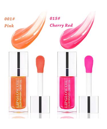 2 PCS Hydrating Plumping Lip Oil Gloss - Moisturizing & Long Lasting Formula for Nourished Lips - Non-Sticky & Transparent Shine - Buy Online on SooperMarket.com