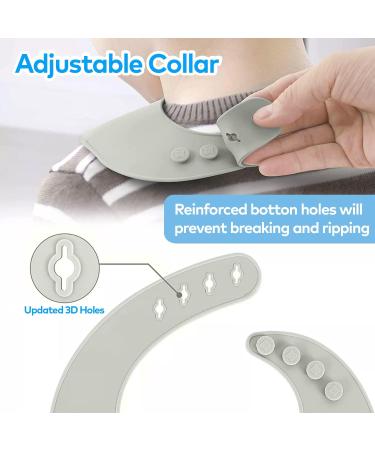SilverStaar Baby Weaning Set - Silicone Suction Plate, Bowl, Spoon, Fork & Bib - Detachable Suction Base Feeding Set for Babies and Toddlers (Grey) - Buy Online on SooperMarket.com