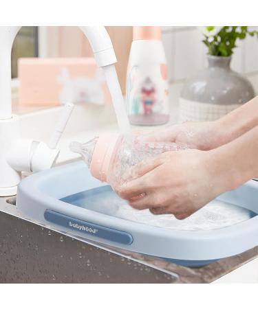 Babyhood Collapsible Wash Basin for Kids & Babies - Lightweight Portable Folding Basin for Baby Bottles, Breast Pump Parts - Ideal for Home, Kitchen, Camping - 2021 Blue - Buy Online on SooperMarket.com