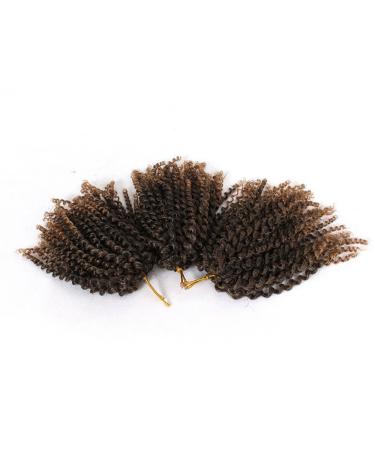 Buy 3 Packs Eunice Hair Marlybob Kinky Curl Hair Extensions - 8 Inch Crochet Braids (1B 27) - Curly Corrugated 20.32 cm for International Shipping - Buy Online on SooperMarket.com