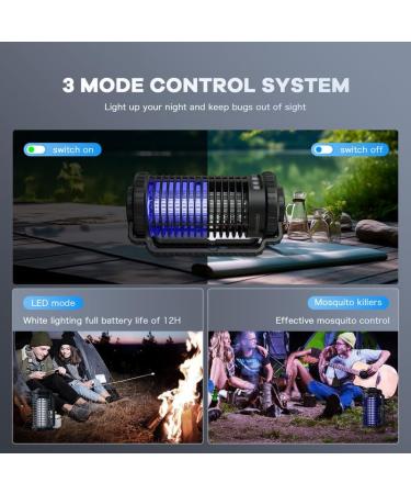 Solar Bug Zapper for Outdoor Indoor 4200V UV Mosquito Killer Lamp Waterproof Electronic Mosquito Zapper Fly Catcher Traps Fly Zapper Insect Killer Mosquito Trap for Kitchen Balcony Patio Camping - Buy Online on SooperMarket.com